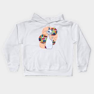 Calm and Happy Kitty Kids Hoodie